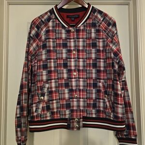 Tommy Hilfiger Womens's Red Plaid Jacket